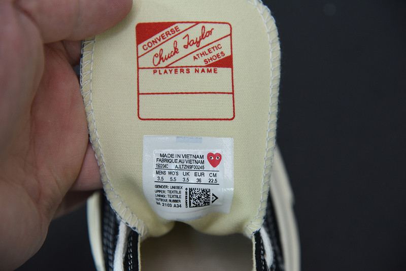 cdg play x converse