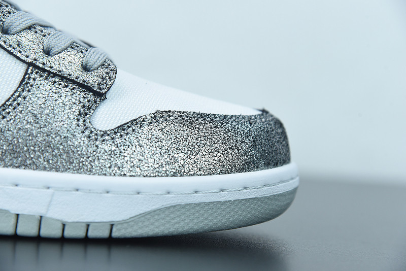 nike dunk low with silver cracked leather do5882-001