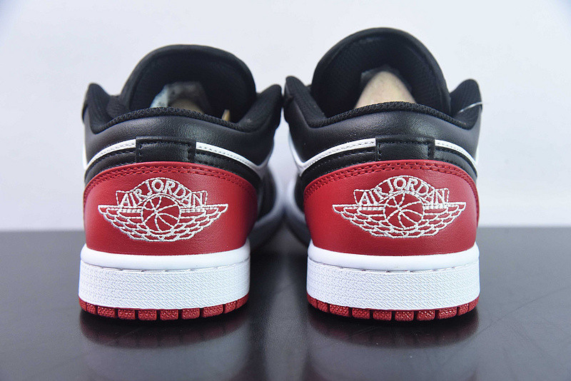 nike air jordan 1 low bred toe 2.0 (gs) 553560-161