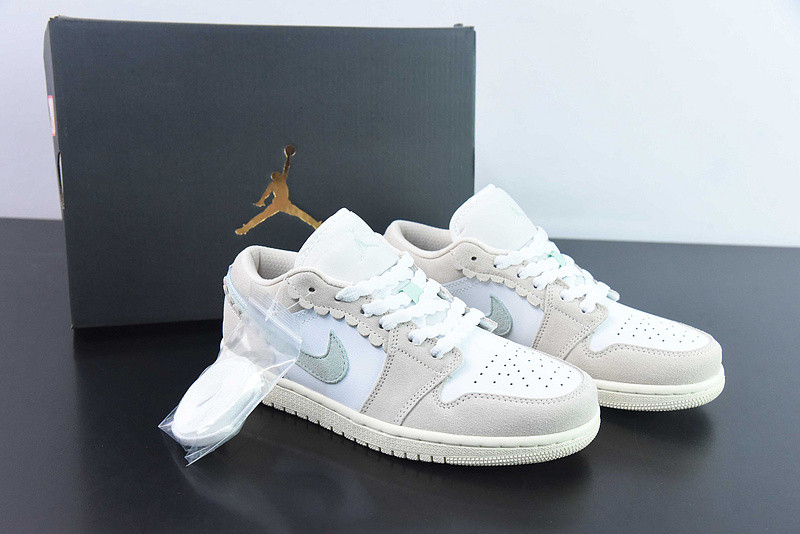 air jordan 1 low gs white pink soft blue dz5356-800